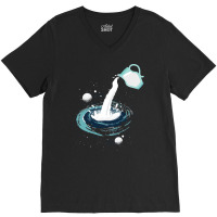 Milky Way Funny Space, Milky Way Funny Space Art, Milky Way Funny Spac V-neck Tee | Artistshot