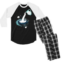 Milky Way Funny Space, Milky Way Funny Space Art, Milky Way Funny Spac Men's 3/4 Sleeve Pajama Set | Artistshot