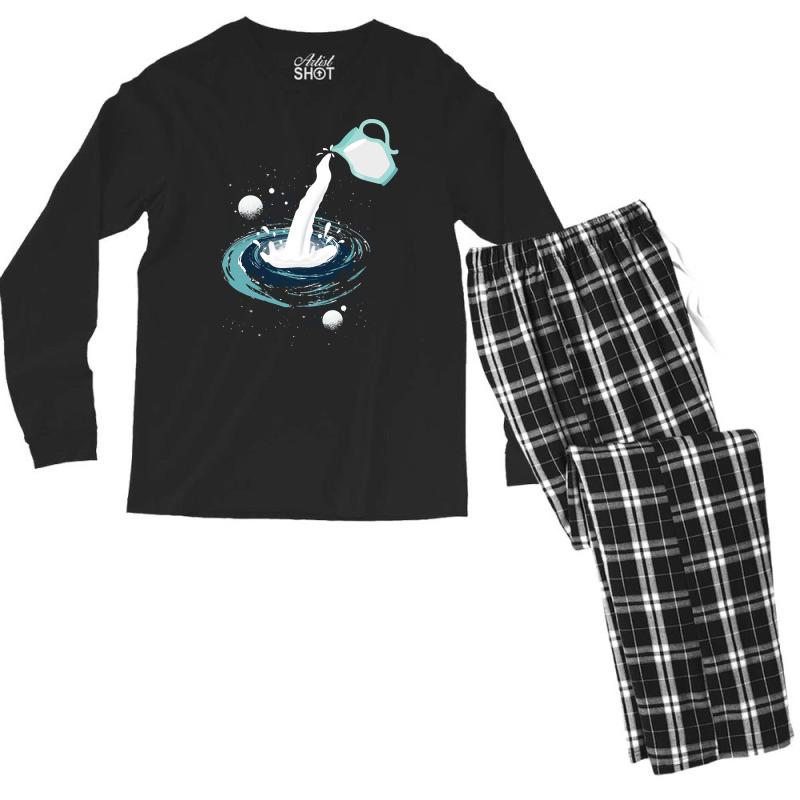 Milky Way Funny Space, Milky Way Funny Space Art, Milky Way Funny Spac Men's Long Sleeve Pajama Set by cm-arts | Artistshot