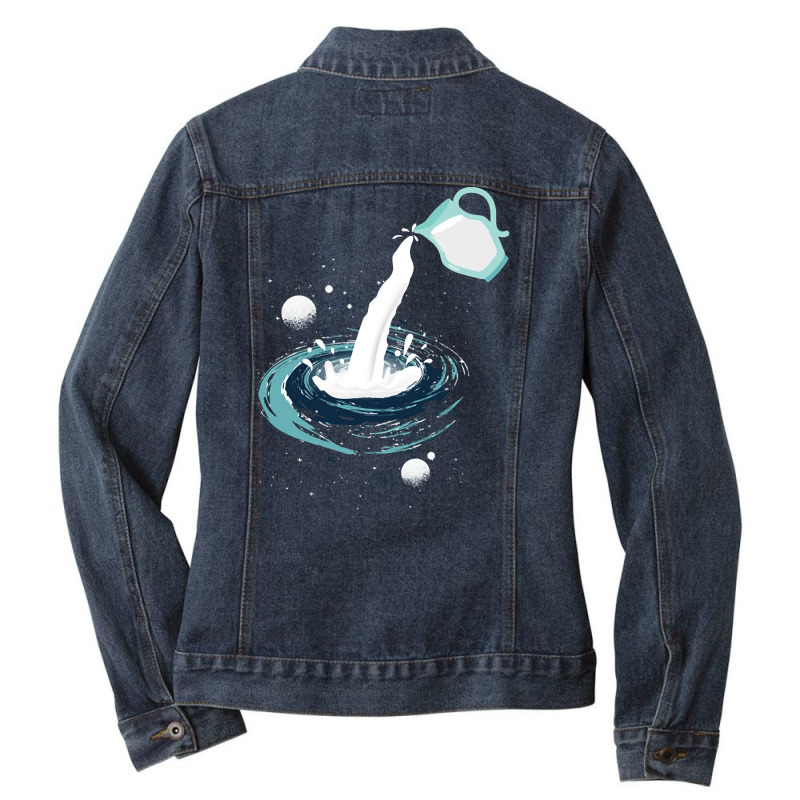 Milky Way Funny Space, Milky Way Funny Space Art, Milky Way Funny Spac Ladies Denim Jacket by cm-arts | Artistshot