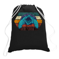 Snapping Turtle Retro Reptile Lover Sea Animal Snap Turtle Drawstring Bags | Artistshot