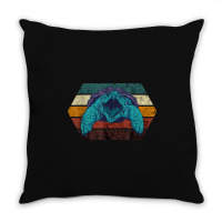 Snapping Turtle Retro Reptile Lover Sea Animal Snap Turtle Throw Pillow | Artistshot