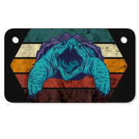 Snapping Turtle Retro Reptile Lover Sea Animal Snap Turtle Motorcycle License Plate | Artistshot