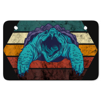 Snapping Turtle Retro Reptile Lover Sea Animal Snap Turtle Atv License Plate | Artistshot