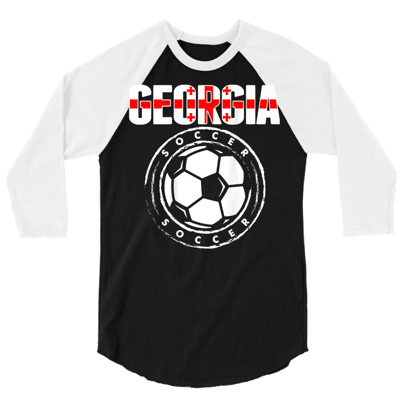 Georgia Soccer Lovers Jersey Support Georgian Football Team T Shirt 3/4 Sleeve Shirt by cluniepfa | Artistshot