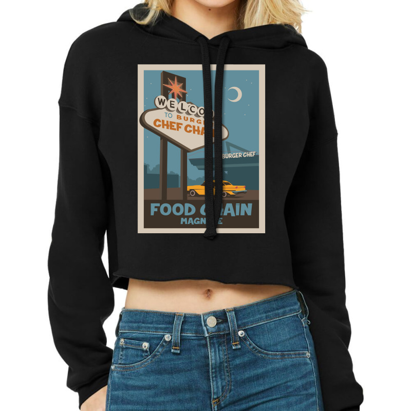 Food Chain Magnate Board Game Minimalist Travel Poster Style Gaming Ar Cropped Hoodie by cm-arts | Artistshot