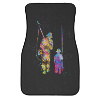 Father And Son Fishing, Father And Son Fishing Vintage, Father And Son Front Car Mat | Artistshot