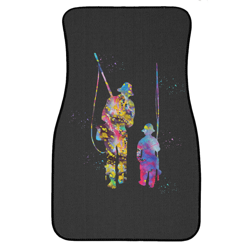 Father And Son Fishing, Father And Son Fishing Vintage, Father And Son Front Car Mat | Artistshot