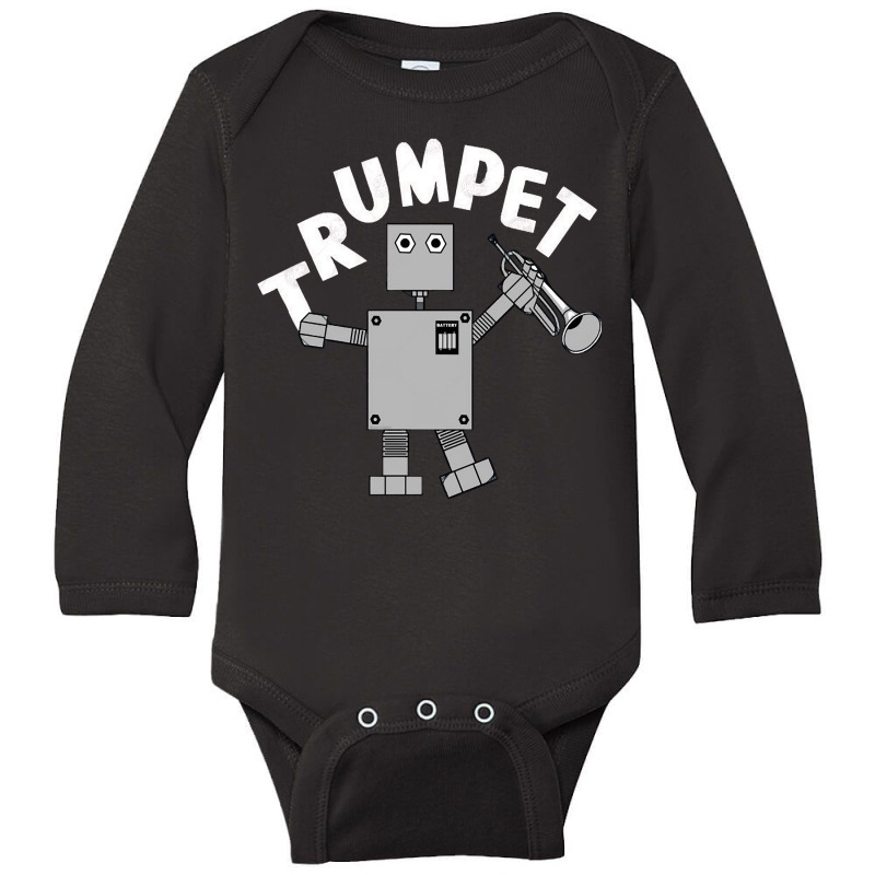 Trumpet Robot, Trumpet Robot Art, Trumpet Robot Vintage, Trumpet Robot Long Sleeve Baby Bodysuit by cm-arts | Artistshot