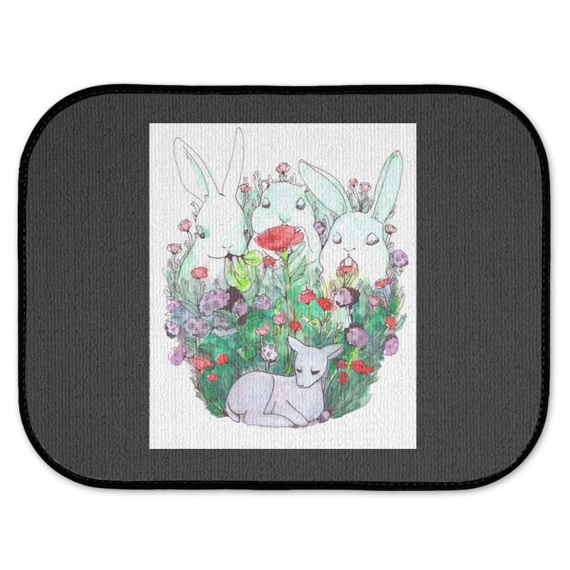 Zombie Bunnies, Zombie Bunnies Art, Zombie Bunnies Painting, Zombie Bu Rear Car Mat | Artistshot