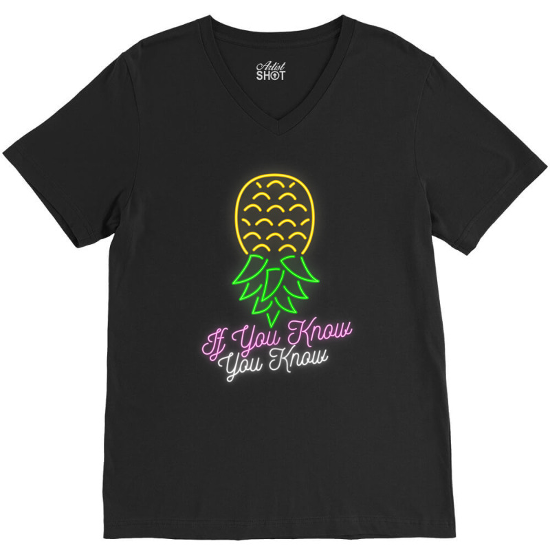 Party Mode Upside Down Pineapple Swinger Vanilla Swapping Tank Top V-neck Tee | Artistshot