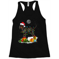 Funny Black And Tan Coonhound Dog Christmas Lights Santa Racerback Tank | Artistshot