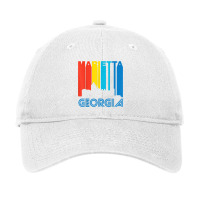 Retro 1970's Style Marietta Georgia Skyline T Shirt Adjustable Cap | Artistshot