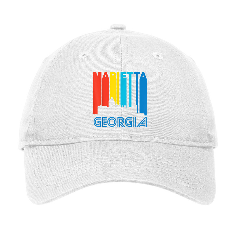 Retro 1970's Style Marietta Georgia Skyline T Shirt Adjustable Cap | Artistshot