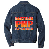 Native Php Speaker, Native Php Speaker Art, Native Php Speaker Vintage Men Denim Jacket | Artistshot