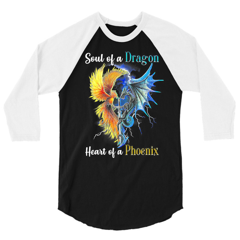 Soul Of A Dragon Heart Of A Phoenix Tee For Men Women T Shirt 3/4 Sleeve Shirt by trokeryth | Artistshot