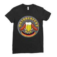 Funny Oktoberfest Beer Festival Drinking Beer Lover Team Men T Ladies Fitted T-shirt | Artistshot