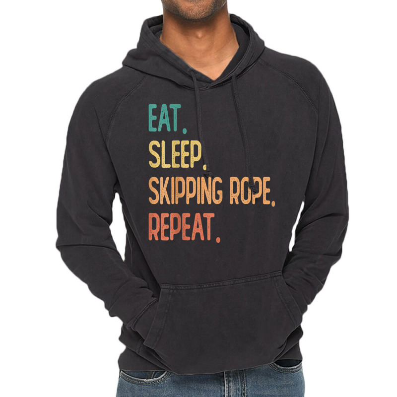 Eat Sleep Skipping Rope Repeat Vintage Hoodie | Artistshot