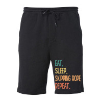 Eat Sleep Skipping Rope Repeat Fleece Short | Artistshot