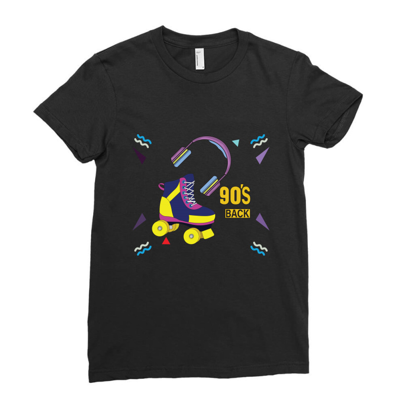 Back To 90's Ladies Fitted T-Shirt by EmarDesign | Artistshot