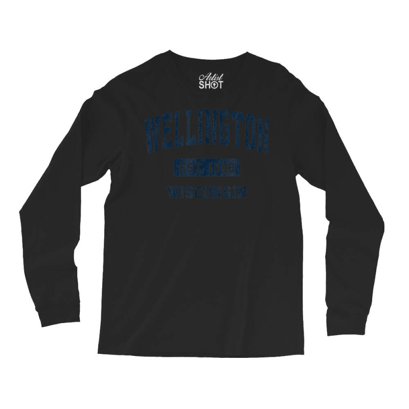 Wellington Wisconsin Wi Vintage Athletic Sports Design Long Sleeve Shirts | Artistshot