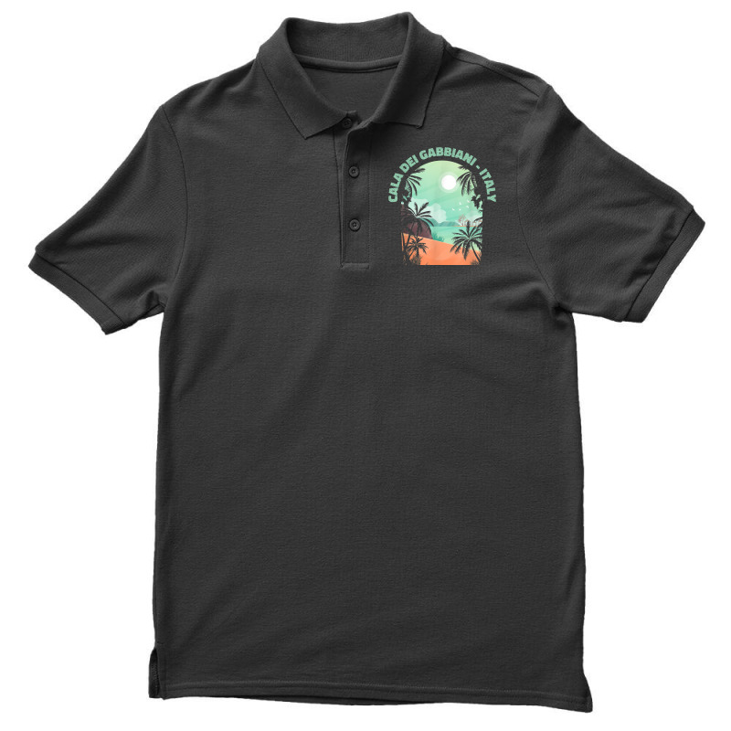 Cala Dei Gabbiani Souvenir   Italy Reminder Men's Polo Shirt | Artistshot