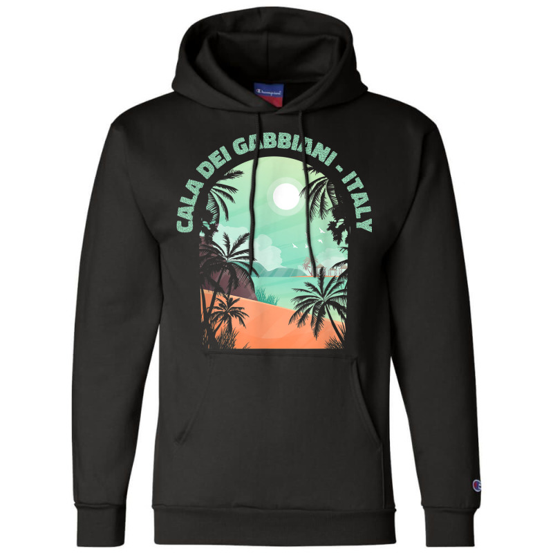 Cala Dei Gabbiani Souvenir   Italy Reminder Champion Hoodie | Artistshot