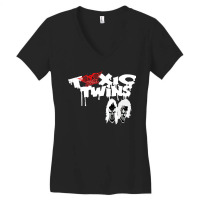 Toxic Twins On Black Classic Women's V-neck T-shirt | Artistshot