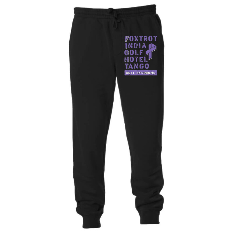 Fight Rett Syndrome   Phonetic Alphabet Purple Ribbon Unisex Jogger | Artistshot