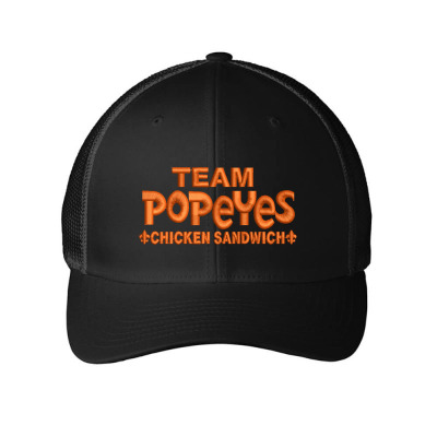Team Popeyes Embroidered Hat Embroidered Mesh Cap Designed By Madhatter
