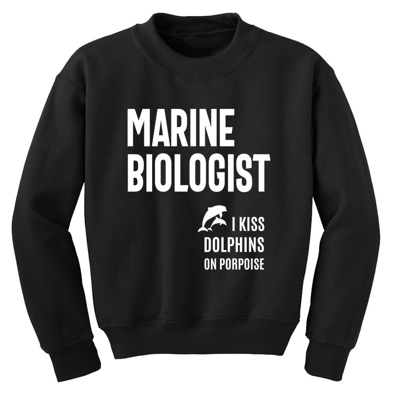 Marine Biologist - I Kiss Dolphins On Porpoise Youth Sweatshirt by cidolopez | Artistshot