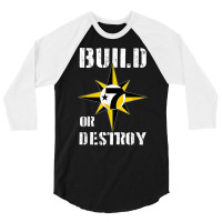 Build Or Destroy Mathematics Allah 5 Percent Godbody Nge God T Shirt 3/4 Sleeve Shirt | Artistshot