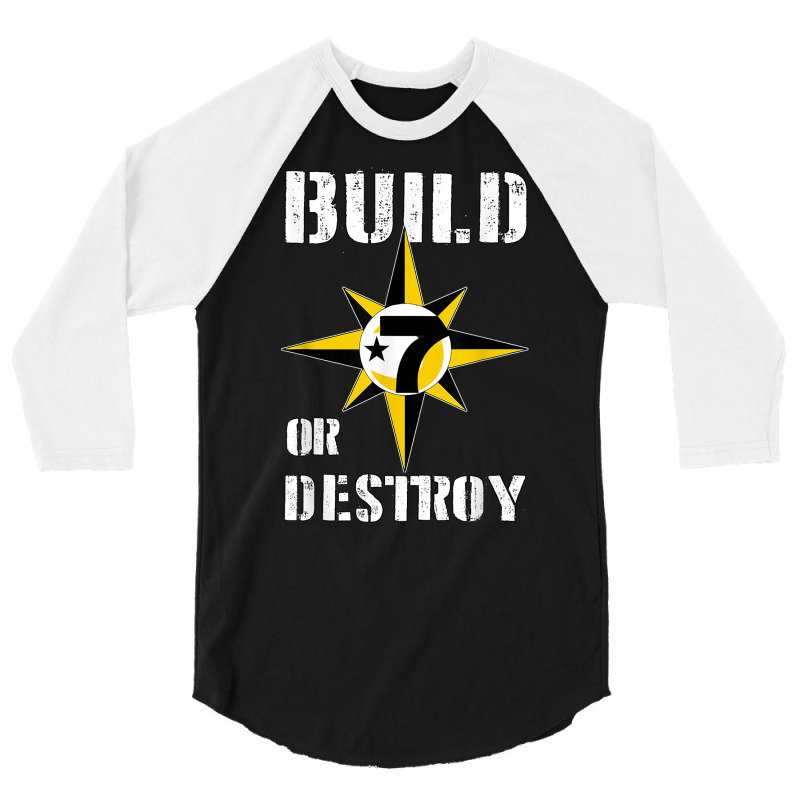 Build Or Destroy Mathematics Allah 5 Percent Godbody Nge God T Shirt 3/4 Sleeve Shirt | Artistshot