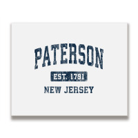 Paterson New Jersey Nj Vintage Athletic Sports Design Tank Top Metal Print Horizontal | Artistshot