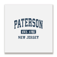 Paterson New Jersey Nj Vintage Athletic Sports Design Tank Top Metal Print Square | Artistshot