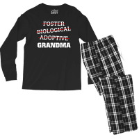 Biological Adoptive Foster Grandma Adoption Family Gift Men's Long Sleeve Pajama Set | Artistshot