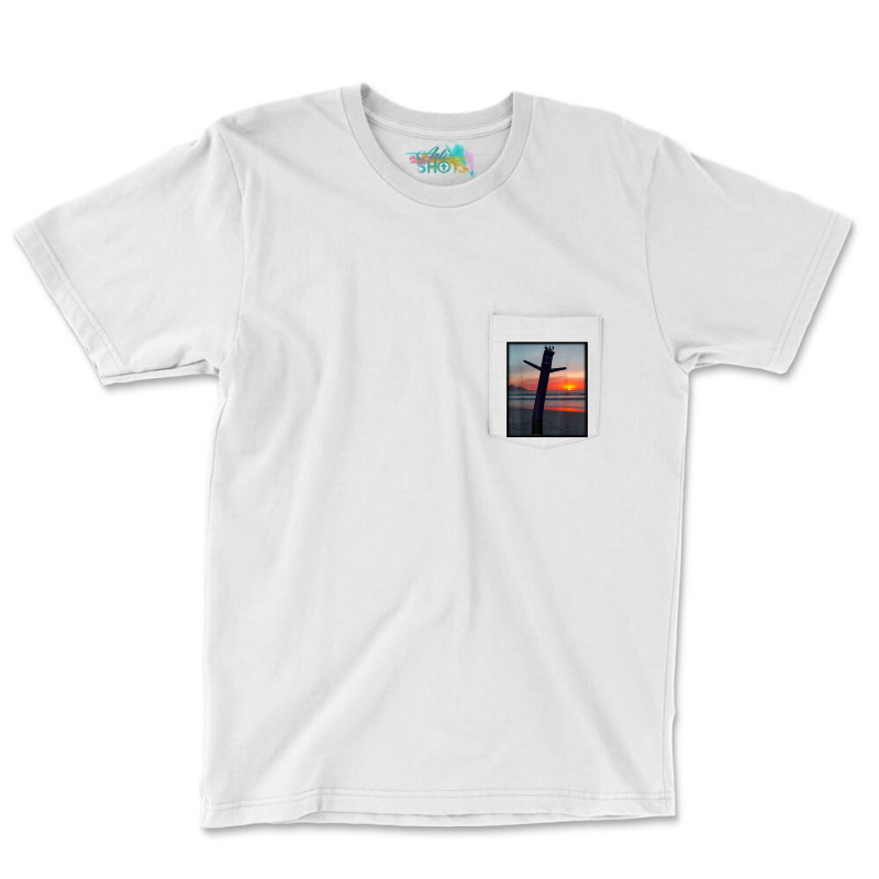 Sunset Wacky Waving Inflatable Tube Man Air Dancer Pocket T-Shirt by cm-arts | Artistshot