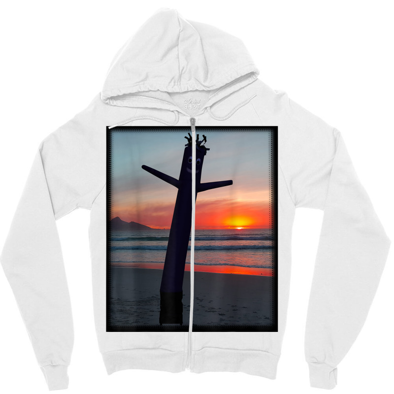 Sunset Wacky Waving Inflatable Tube Man Air Dancer Zipper Hoodie by cm-arts | Artistshot