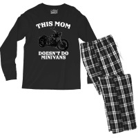 Funny Motorcycle Mom Biker Minivan Mother's Day Motor Bike Men's Long Sleeve Pajama Set | Artistshot