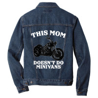 Funny Motorcycle Mom Biker Minivan Mother's Day Motor Bike Men Denim Jacket | Artistshot