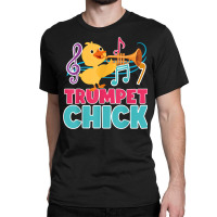 Trumpet Player Girl Chicken Trumpet Chick Classic T-shirt | Artistshot