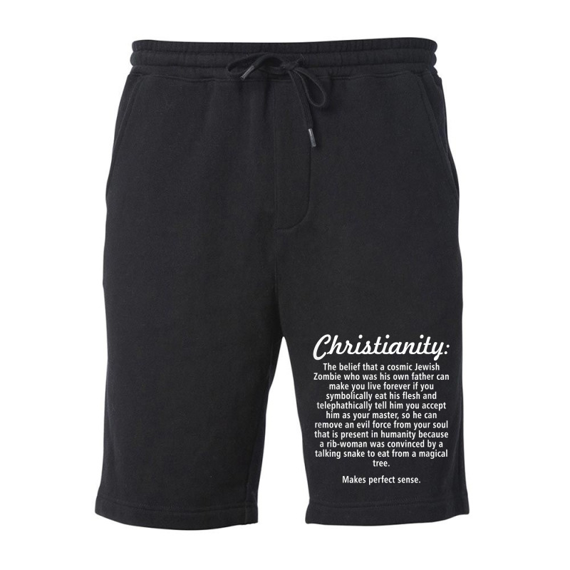 Christianity Religion Atheist Agnostic Atheism T Shirt Fleece Short by gypijacite3 | Artistshot