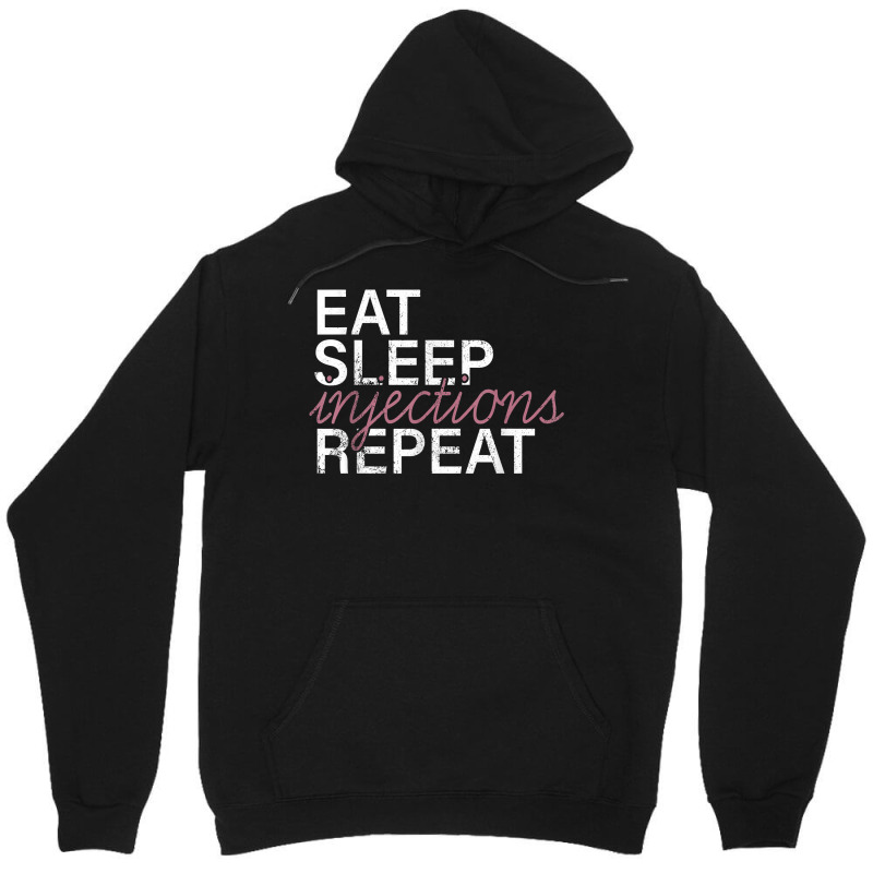 Vintage Eat Sleep Injections Repeat Med Spa Nurse Injector T Shirt Unisex Hoodie | Artistshot