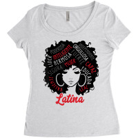 Empowered Latina Tee Educated Spanish Wording Tee Latina Af T Shirt Women's Triblend Scoop T-shirt | Artistshot