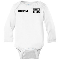 Trump Prison Jumpsuit Funny Halloween Trump Costume Long Sleeve Baby Bodysuit | Artistshot