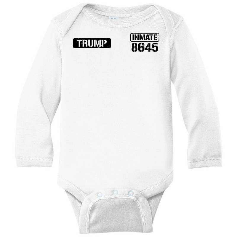 Trump Prison Jumpsuit Funny Halloween Trump Costume Long Sleeve Baby Bodysuit by AuturoMedero | Artistshot