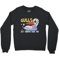 Gulls Just Wanna Have Fun Bird Whisperer Seabird Seagull Tank Top Crewneck Sweatshirt | Artistshot