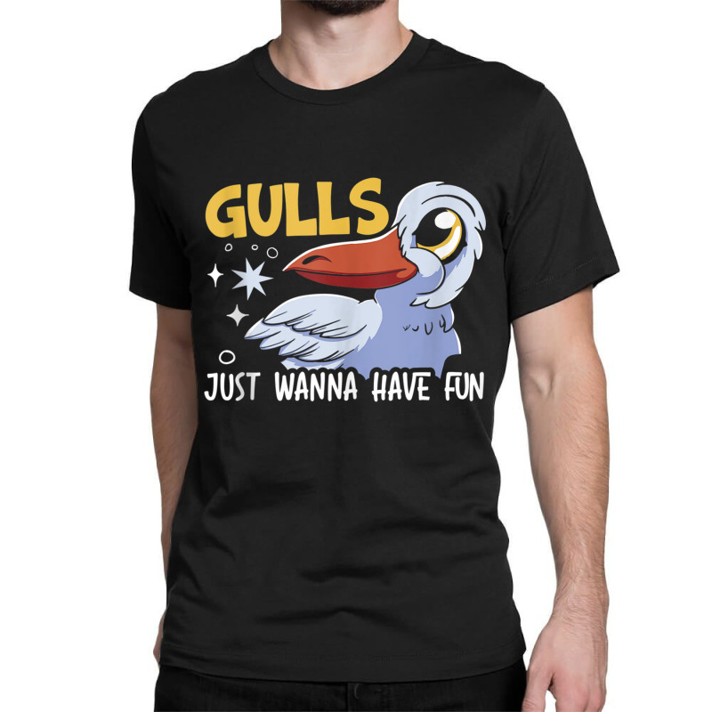 Gulls Just Wanna Have Fun Bird Whisperer Seabird Seagull Tank Top Classic T-shirt by cm-arts | Artistshot