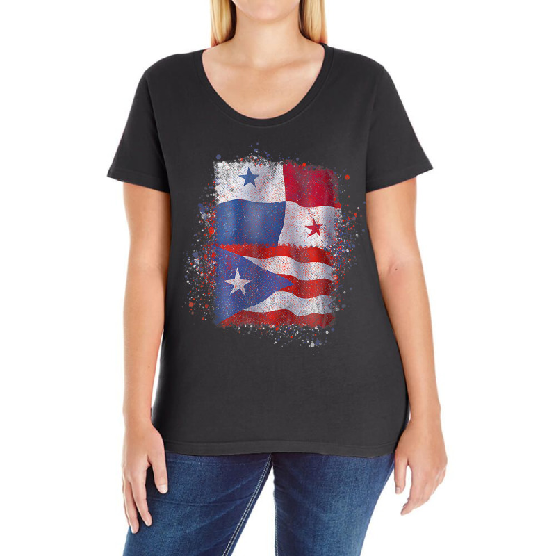 Puerto Rican Panamanian Love Tank Top Ladies Curvy T-Shirt by cm-arts | Artistshot