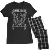 Gym Bat Gothlete Workout Vampire Bat And Moon Healthy Goth Tank Top Women's Pajamas Set | Artistshot